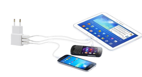 Полнач со 3 USB влеза за мобилен, таблет, MP3 player, и сл. бесплатна достава