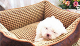 Кафеава софа со перница за домашни миленичиња во големина на избор, бесплатна достава
